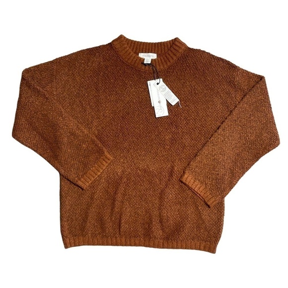 Treasure & Bond Rust Sequoia Long Sleeve Crewneck Sweater XS - Picture 1 of 9